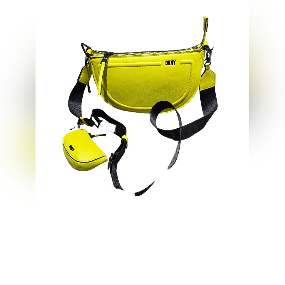 DKNY NWT Cross body bag BRIGHT Yellow - Picture 3 of 5